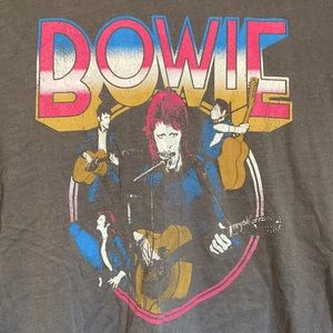 David Bowie Women’s T Shirt Gray